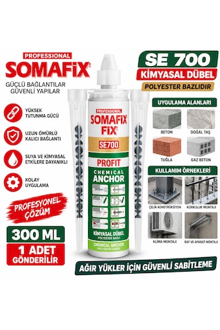 Somafix Se700 Kimyasal Dübel 300 Ml 1 Adet