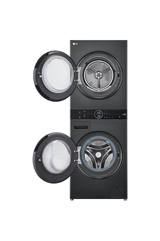 LG WashTower W4W8BVKKZHM 12 KG Yıkamalı 10 KG 2’si 1 Arada Ortak Panelli Çamaşır Makinesi - Inox