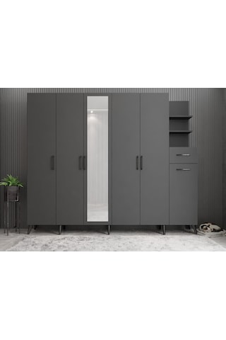Açelya Portmanto Vestiyer Füme  M7 270 cm