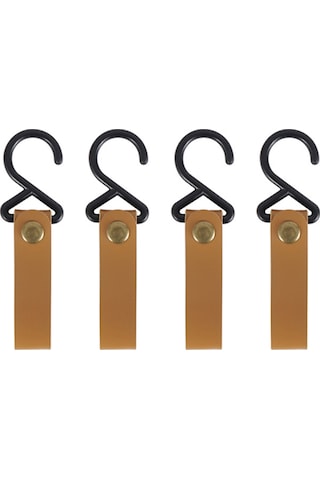 Mufunye Kamp Ve Tırmanma İçin 4'lü Dayanıklı Pu Askı: Hafif, Anti-kırılma Nylon-metal Kanca Açık Kahve Siyah