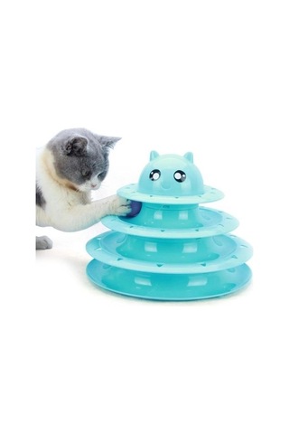 Kauçuk 3 Katlı Kedi Oyuncağı Turntable Cat Toy