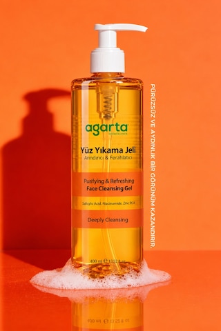 Agarta Tüm Cilt Tipleri için Doğal Arındırıcı Yüz Yıkama Jeli Hassas 400 ML