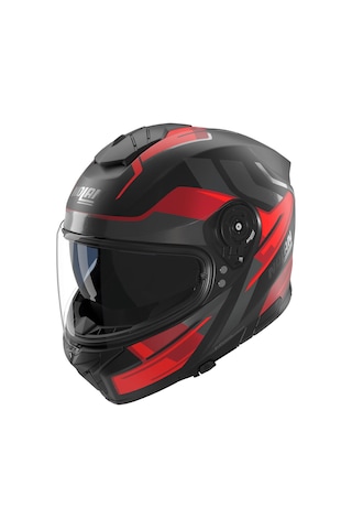 Nolan N80.8 Trittico 357 Kapalı Kask Siyah  Kırmızı