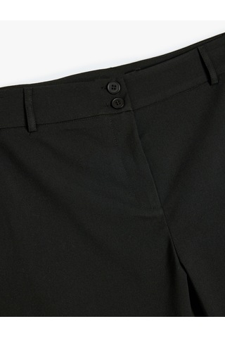 Koton Standart Bel Bol Paça Kumaş Pantolon Siyah 5wak40218pw Siyah