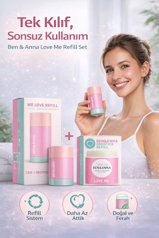 Ben & Anna Love Me Refill Set Kutu Deostick + Yedek Deostick Refill