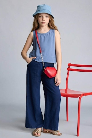 Defacto Kısa Kollu Bluz Kız Çocuk H1210a826smın245 İndigo-ın245