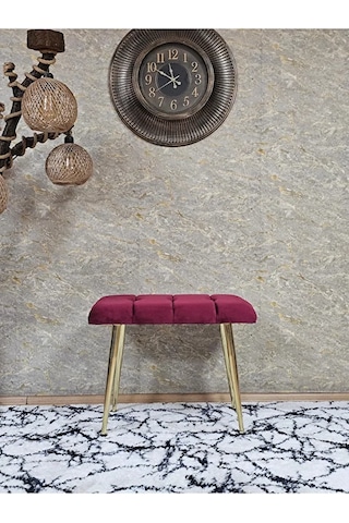 Gold Sivriltme Ayaklı 60 Cm Puf Bench - Puf - Bench - Oturak - Mu Çok Renki