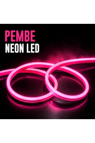 Cata 12v Pembe Işık Neon Led Hortum Ct-4455p 50 Metre