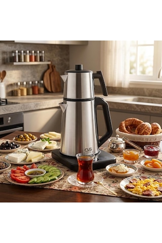 Cvs DN 1557 1.8 L Çelik Isı Ayarlı Digitea + Çay Makinesi