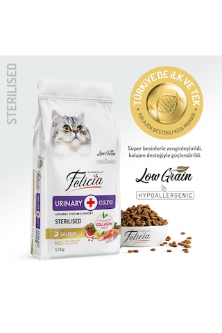 Felicia Sterilised Düşük Tahıllı Somonlu Kısırlaştırılmış Yetişkin Kedi Maması 12 KG