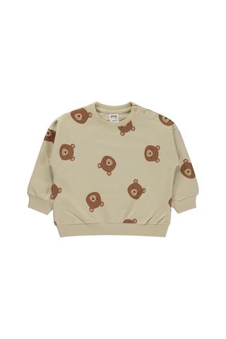 Civil Baby Ayıcık Baskılı 6-18 Ay Sweatshirt - Bej Kum Beji