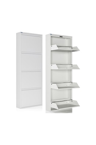 Ceha 4'lü Metal Ayakkabılık - Kar Beyaz K.AYK-4 /AB9003 Beyaz