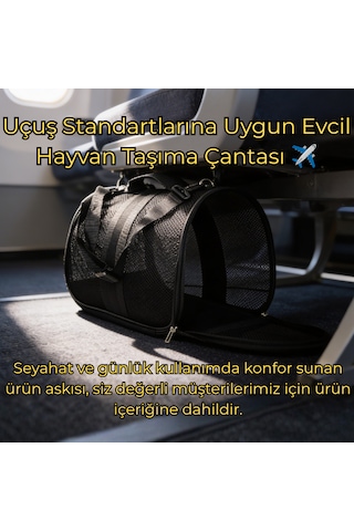 Vg Flybag Yırtılmaz Fileli Kedi Ve Köpek Taşıma Çantası Kabin Boy Uçuş Standartlarına Uygun
