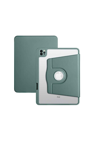 Apple Uyumlu iPad 11 İnç Pro M2 3/4 Nesil 360 Dönebilen Yatay Dikey Stand Özellikli Pino Tablet Kılıfı Kapaklı Kılıf