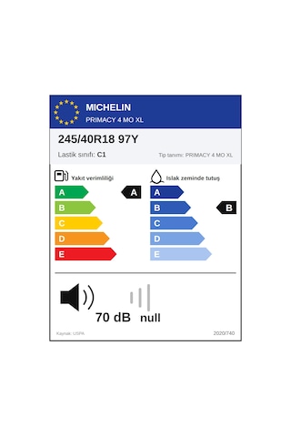 Michelin 245/40 R18 97Y XL Primacy 4 Mo Kış Lastiği 2026