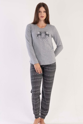 Kadın Uzun Kol Antrasit Pijama Takımı C3t0n4o090 001