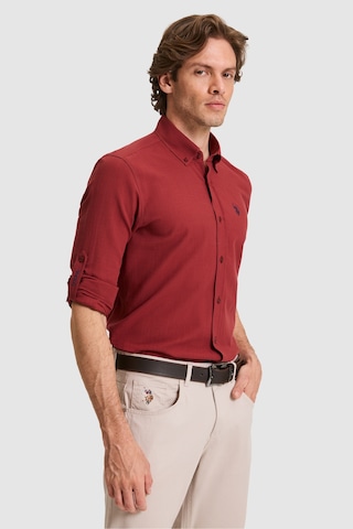 U.s. Polo Assn. Erkek Vişne Gömlek Basic 50324660-vr223