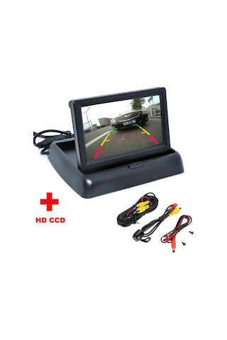 Katlanır 4,3" Lcd Ekran Ve Geri Vites Park Kamerası