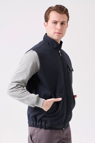 Kışlık Gabardin Yelek Erkek İş Güvenliği Galanthus Outdoor Sıcak Tutucu Rüzgar Geçirmez Lacivert