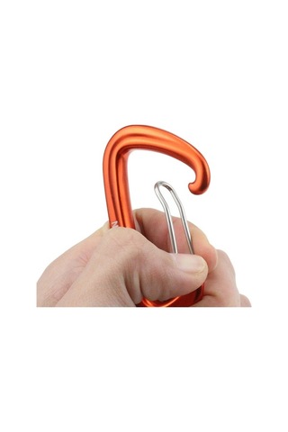 Besthome1 Yüksek Dayanımlı 7075 Alüminyum Karabina, Emniyetli Çiftli Kilit, Kamp & Trekking İçin Pratik, Turuncu