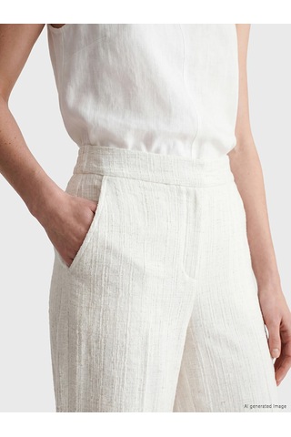 Lcw Comfort Beyaz Beli Lastikli Kadın Pantolon