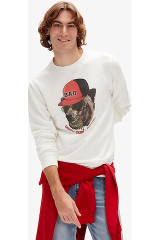 Bad Bear Rebel Crewneck Erkek Beyaz Sweatshirt 23.02.12.019-c04 Beyaz