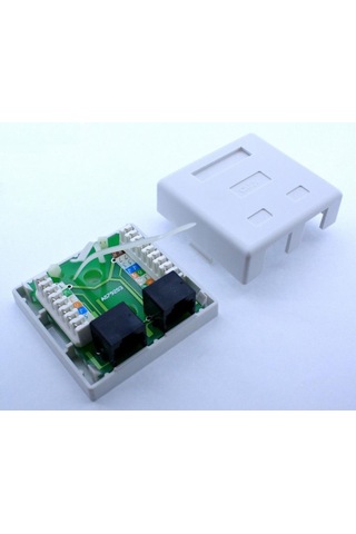 Kablo Bağlantılı 2 Li Rj45 Kutusu