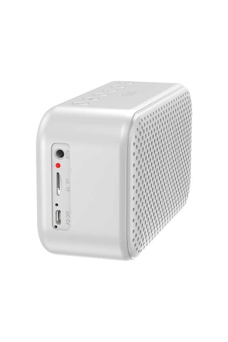 Kablosuz Hoparlör Dijital Saat Ve Alarm Özellikli, 6w Ses Çıkışı, Fm Radyo, Usb/tf/aux Girişli Beyaz