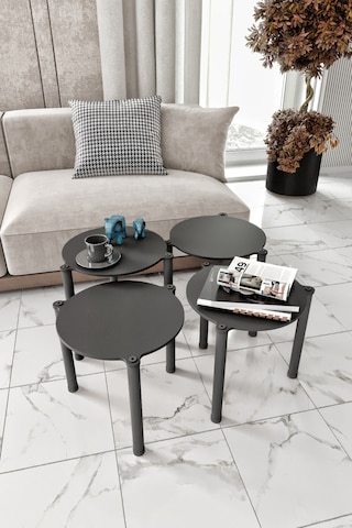 La Via Siyah Yuvarlak Zigon 4 Lü Siyah