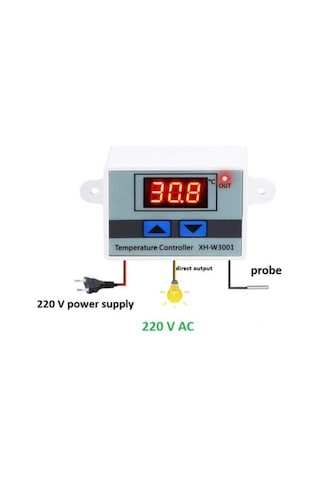 Rfkumanda-Xh-W3001 Ac 220V 220V Ac Dijital Termostat Kuluçka Akvaryum