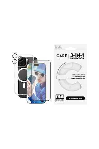 Care By Panzerglass Flagship Apple Uyumlu iPhone 16 Pro 3'lü Çerçeve Aparatlı Telefon Koruma Seti
