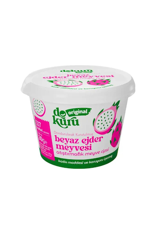 Dokuru Original Beyaz Ejder Meyvesi Atıştırmalık Meyve Cipsi 30 Gr 10 G