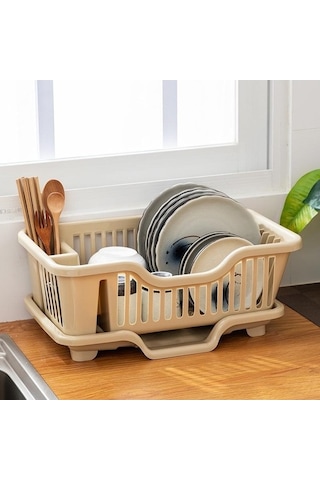 Pazly Beyaz Bulaşık Kurutma Rafı Mutfak Eşyası Drenaj Tahtası Damlalıklı Tezgah Organizatörü Yemek Takımı Depolama Rafı Beyaz Beyaz