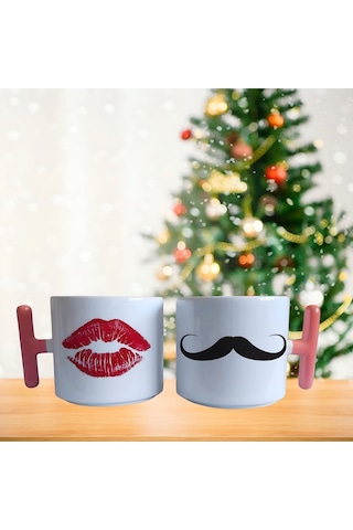 Taş Devri Evin Hanımı Evin Reisi Kahve Fincan Takımı 330 Beyaz