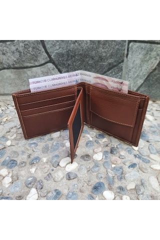 Gvnbag Hakiki Deri Erkek Bozuk Para Gözlü Taba Cüzdan Gvn-0130
