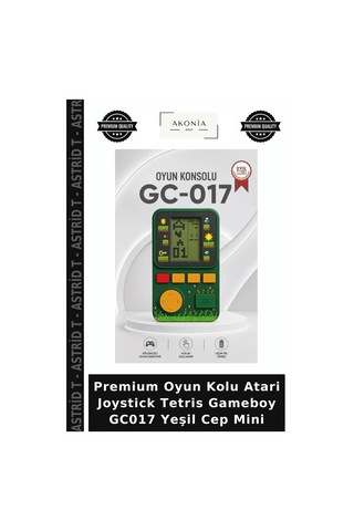 Premium Oyun Kolu Atari Joystick Tetris Gameboy Gc017 Yeşil Cep Mini