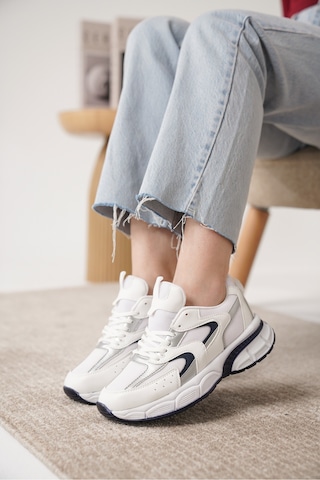 Sameto Günlük Ortopedik Kadın Sneaker Spor Ayakkabı Beyaz