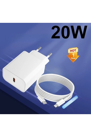 Honeybeeshop 20w Usb C Hızlı Şarj Cihazı + 1.5m Pd Kablosu İpdone Uyumlu 14 13 12 11 Xr İçin Adaptör