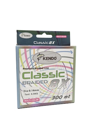 Kendo Classic 8x 300m Multicolor Örgü İp 0.25mm