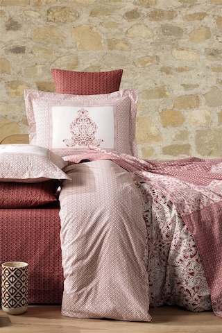 İyi Geceler İstanbul Dream Winter Çift Kişilik Battaniyeli Nevresim Takımı Bordo