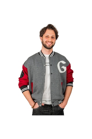 Deepsea Erkek Antrasit - Kırmızı Çıtçıtlı Kolej Mont 2304761 Antrasit - Kırmızı