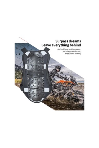 Hayalet Yarış Gh-hjy08 Motosiklet Zırh Yelek Göğüs Koruyucu Sürme Sert Kabuk Giysileri, Boyut: Xl Siyah