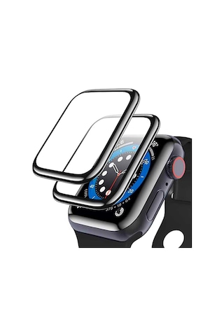 Watch 44mm Mkst Pmma Silikon Body Saat Ekran Koruyucu - Siyah