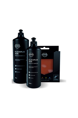 Nasiol Clearub 305 Orta Ağır Çizik Giderici Polisaj Pastası Pasta Cila 500 G Silikonsuz Boya Parlat