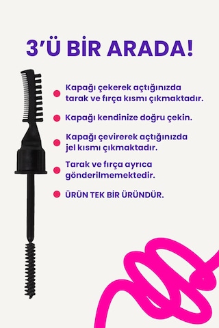 Pop Beauty Kaş Sabitleyici Ve Şekillendirici Kaş Fırçası Tarağı Ve Sabitleyici Jel