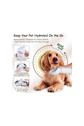 Köpek Kedi İçin Katlanabilir Esnek Sağlıklı Açık Hava Seyahat Yürüyüş Suluğu