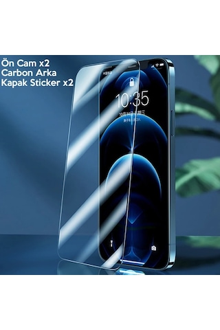 Gor İphone 12 Mini 5.4 Best Full Tempered Cam Ekran Koruyucu 2adet+arka Jelatin- 5775