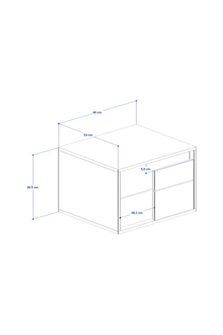 Venge Komodin - Sonoma Meşe - Beyaz