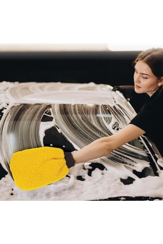 Oto Araç Yıkama Eldiveni Araba Oto Süper Kaliteli 100% Mikro Fiber Havlu Araç Yıkama Eldiveni