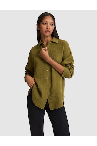 Pierre Cardin Kadın Haki Gömlek Desenli 50328655-vr027